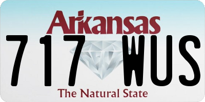 AR license plate 717WUS
