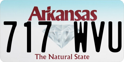 AR license plate 717WVU