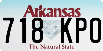 AR license plate 718KPO