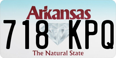 AR license plate 718KPQ