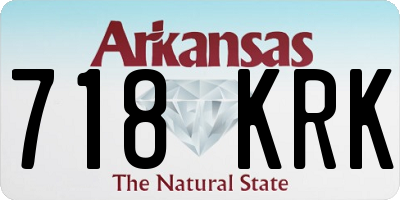 AR license plate 718KRK