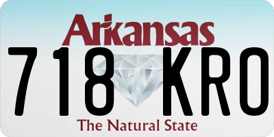 AR license plate 718KRO