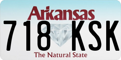 AR license plate 718KSK