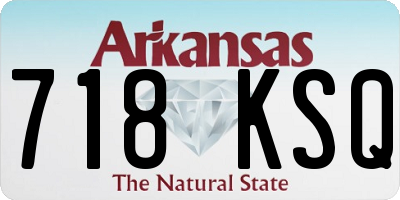 AR license plate 718KSQ