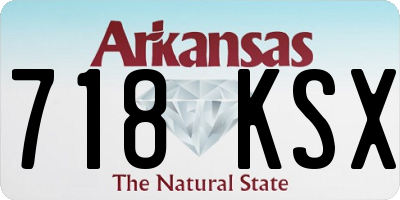 AR license plate 718KSX