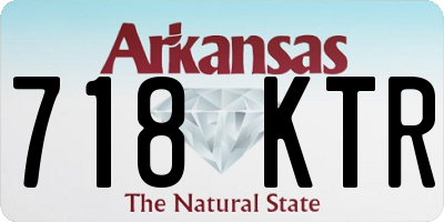 AR license plate 718KTR