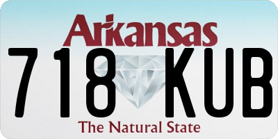 AR license plate 718KUB