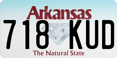 AR license plate 718KUD