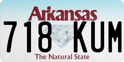 AR license plate 718KUM