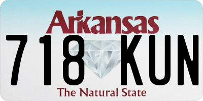 AR license plate 718KUN