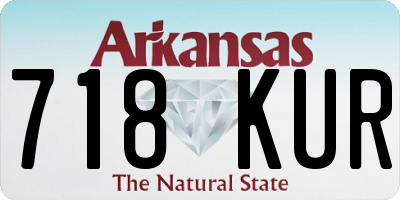 AR license plate 718KUR