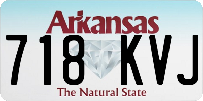 AR license plate 718KVJ