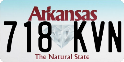 AR license plate 718KVN