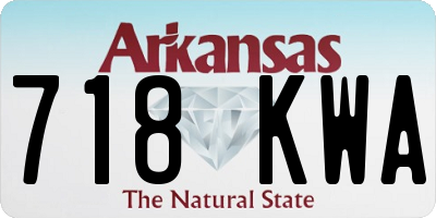 AR license plate 718KWA