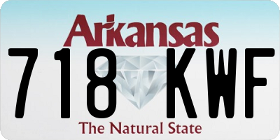 AR license plate 718KWF