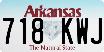 AR license plate 718KWJ