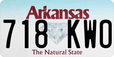 AR license plate 718KWO