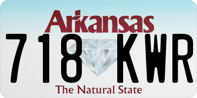 AR license plate 718KWR