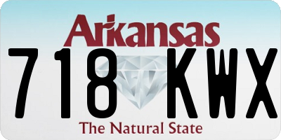 AR license plate 718KWX
