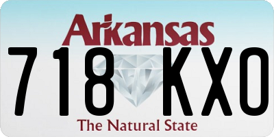 AR license plate 718KXO