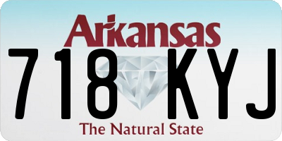 AR license plate 718KYJ