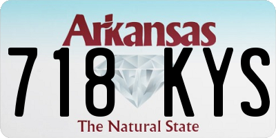 AR license plate 718KYS