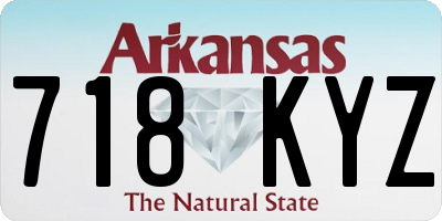 AR license plate 718KYZ