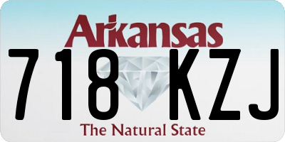 AR license plate 718KZJ