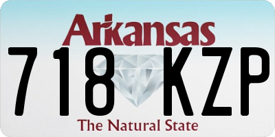 AR license plate 718KZP
