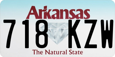 AR license plate 718KZW