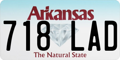 AR license plate 718LAD