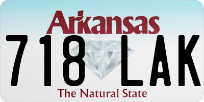 AR license plate 718LAK