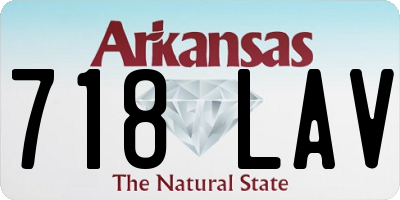 AR license plate 718LAV