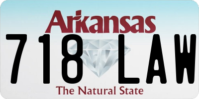 AR license plate 718LAW