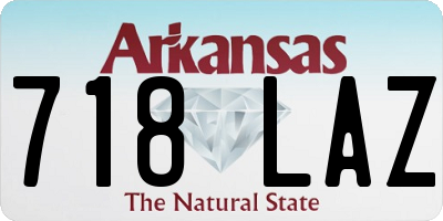 AR license plate 718LAZ