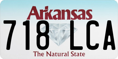 AR license plate 718LCA