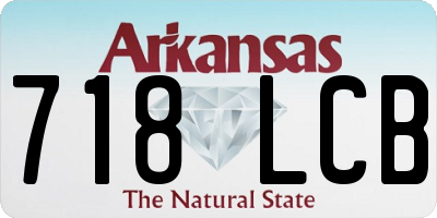 AR license plate 718LCB