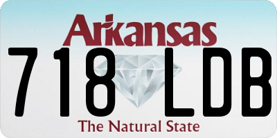 AR license plate 718LDB