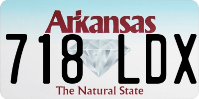 AR license plate 718LDX