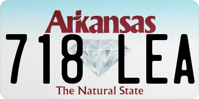 AR license plate 718LEA