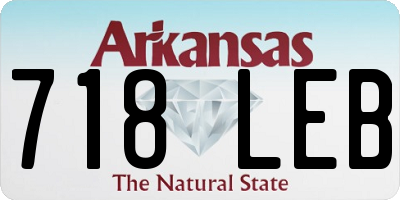 AR license plate 718LEB