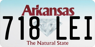 AR license plate 718LEI