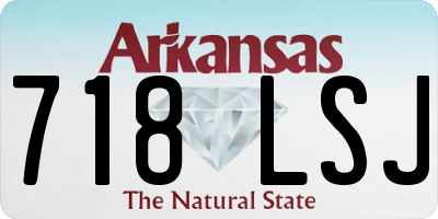 AR license plate 718LSJ