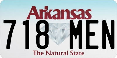 AR license plate 718MEN