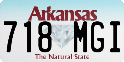 AR license plate 718MGI