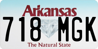 AR license plate 718MGK