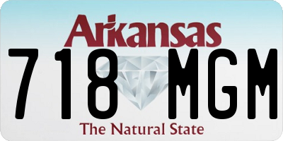 AR license plate 718MGM