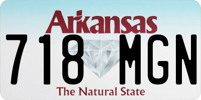 AR license plate 718MGN