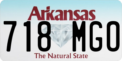 AR license plate 718MGO