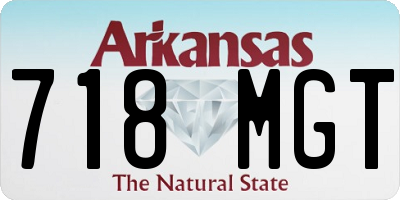 AR license plate 718MGT